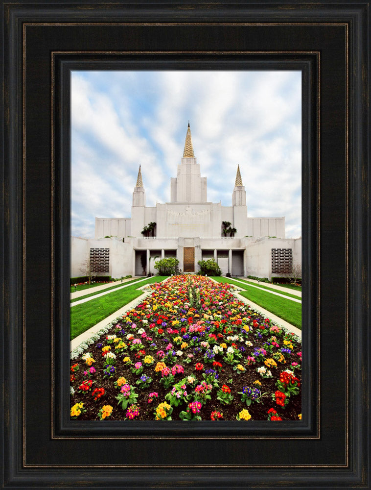 Oakland Temple - Flowers by Robert A Boyd