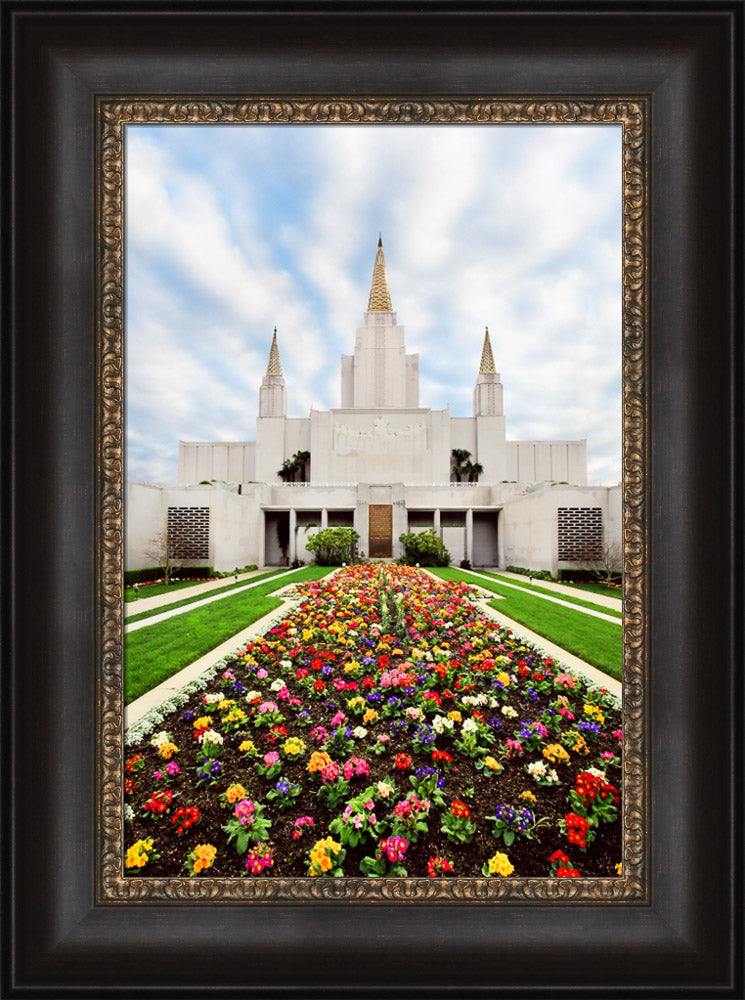 Oakland Temple - Flowers by Robert A Boyd