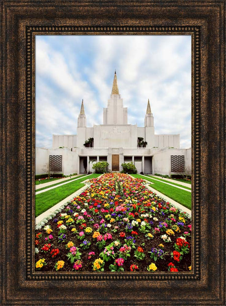 Oakland Temple - Flowers by Robert A Boyd