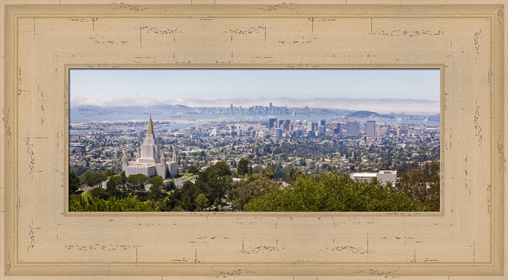 Oakland Temple - City Scape Panoramic by Robert A Boyd