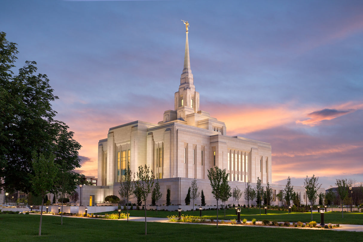 Ogden Temple - Eventide by Robert A Boyd