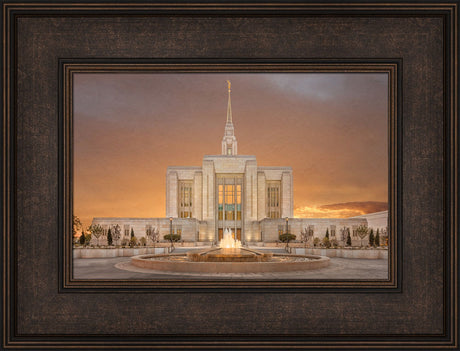 Ogden Temple - Sunset by Robert A Boyd