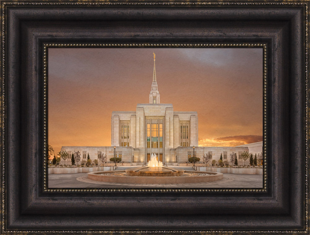 Ogden Temple - Sunset by Robert A Boyd