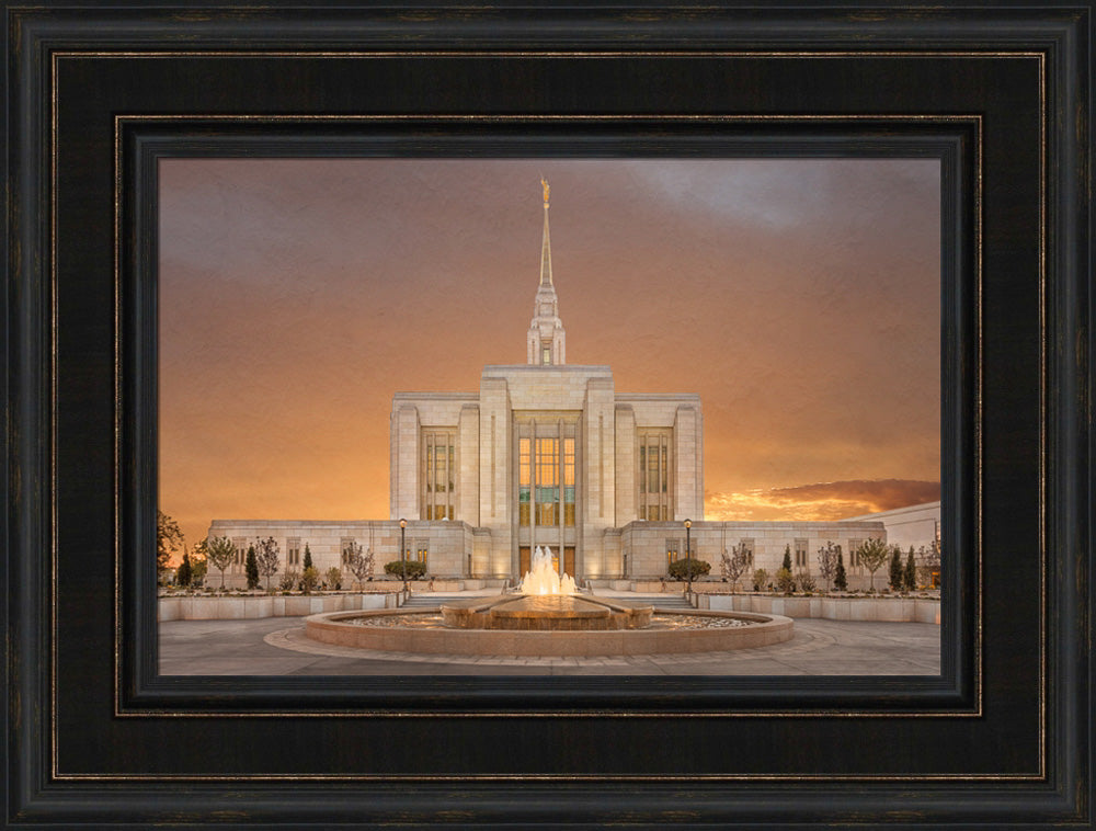 Ogden Temple - Sunset by Robert A Boyd