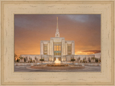 Ogden Temple - Sunset by Robert A Boyd