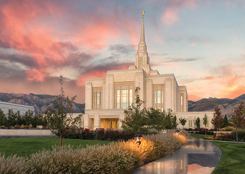 Ogden Temple - Garden Path by Robert A Boyd