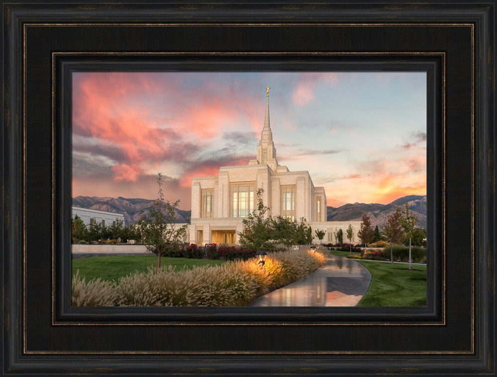 Ogden Temple - Garden Path by Robert A Boyd