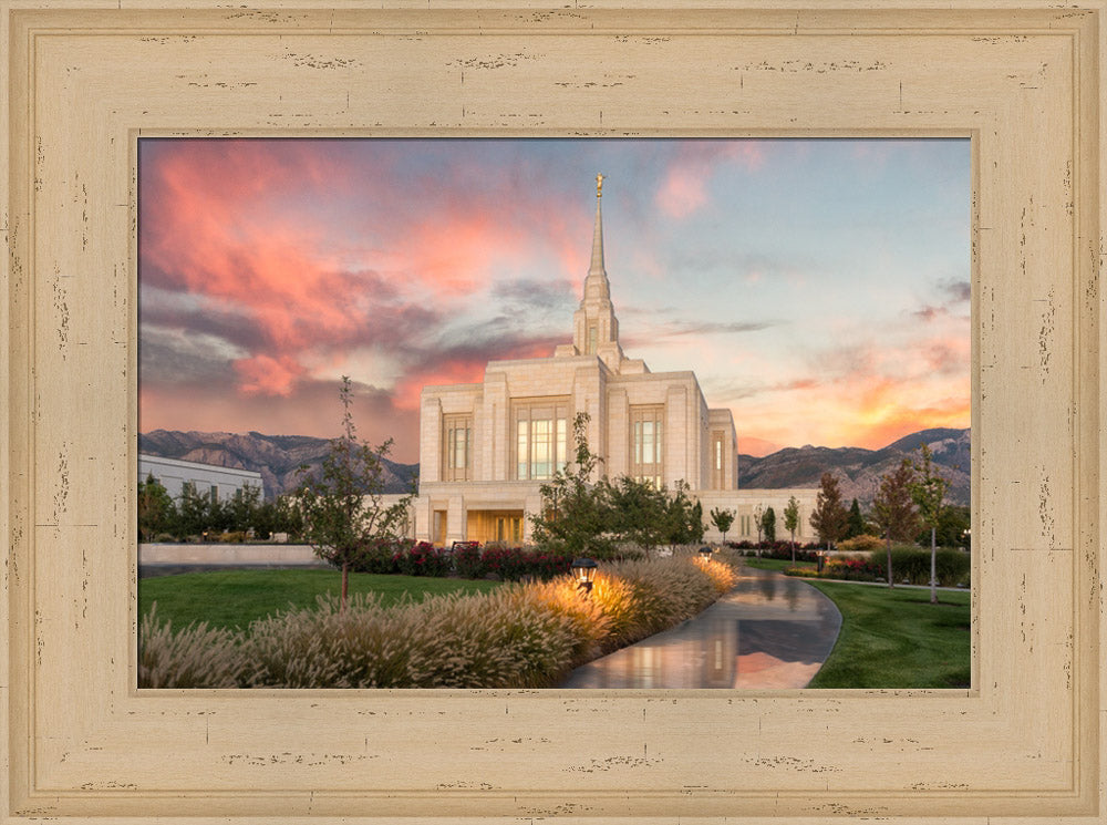 Ogden Temple - Garden Path by Robert A Boyd