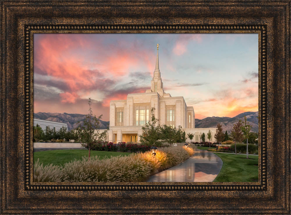 Ogden Temple - Garden Path by Robert A Boyd