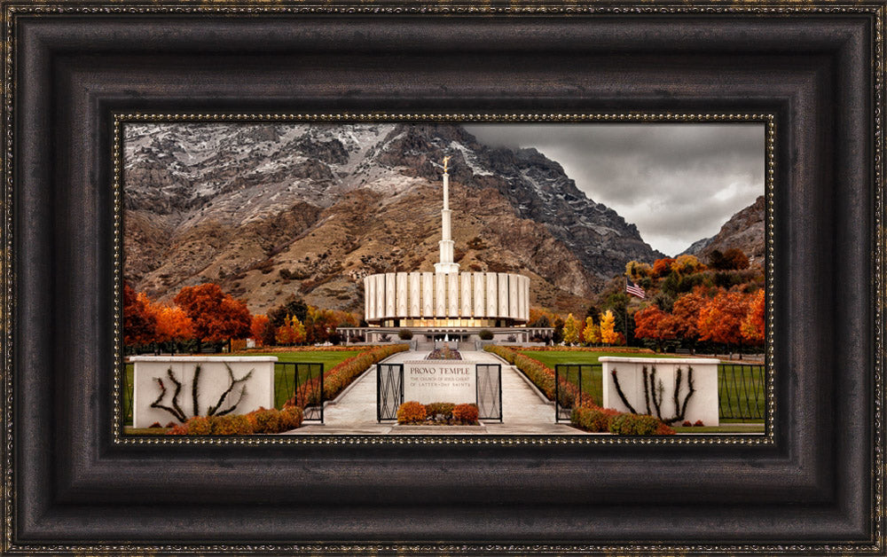 Provo Temple - Fall Gates panoramic by Robert A Boyd