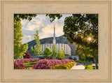 Provo Temple - Pink Roses by Robert A Boyd