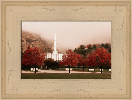 Provo Temple - Sepia by Robert A Boyd