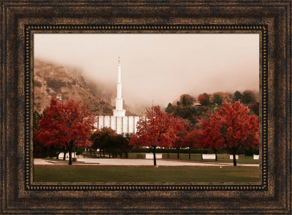 Provo Temple - Sepia by Robert A Boyd