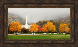 Provo Temple - Autumn Trees by Robert A Boyd