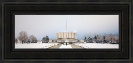 Provo Temple - Fog Panoramic by Robert A Boyd