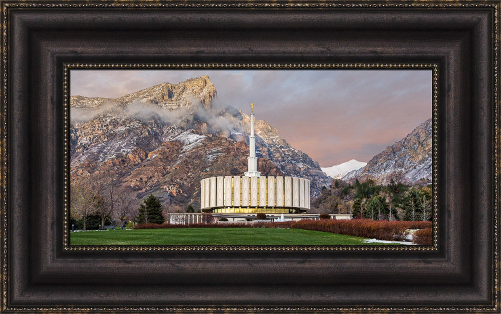 Provo Temple - Spring Snow by Robert A Boyd