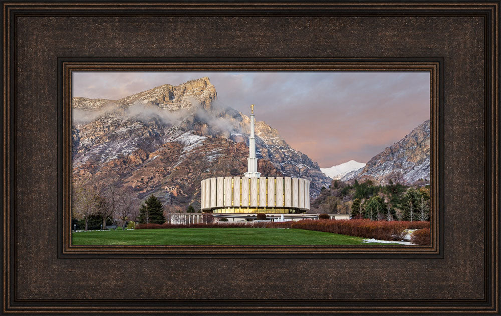 Provo Temple - Spring Snow by Robert A Boyd