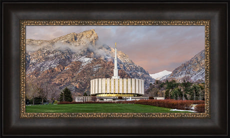 Provo Temple - Spring Snow by Robert A Boyd