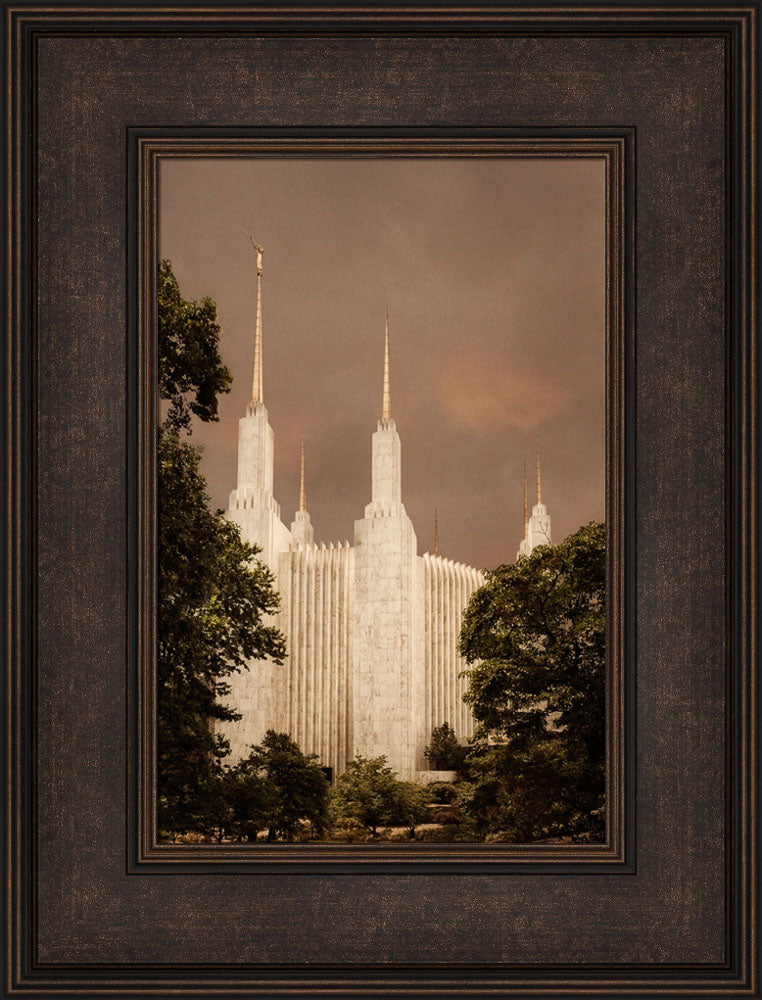 Washington DC Temple - Sepia by Robert A Boyd