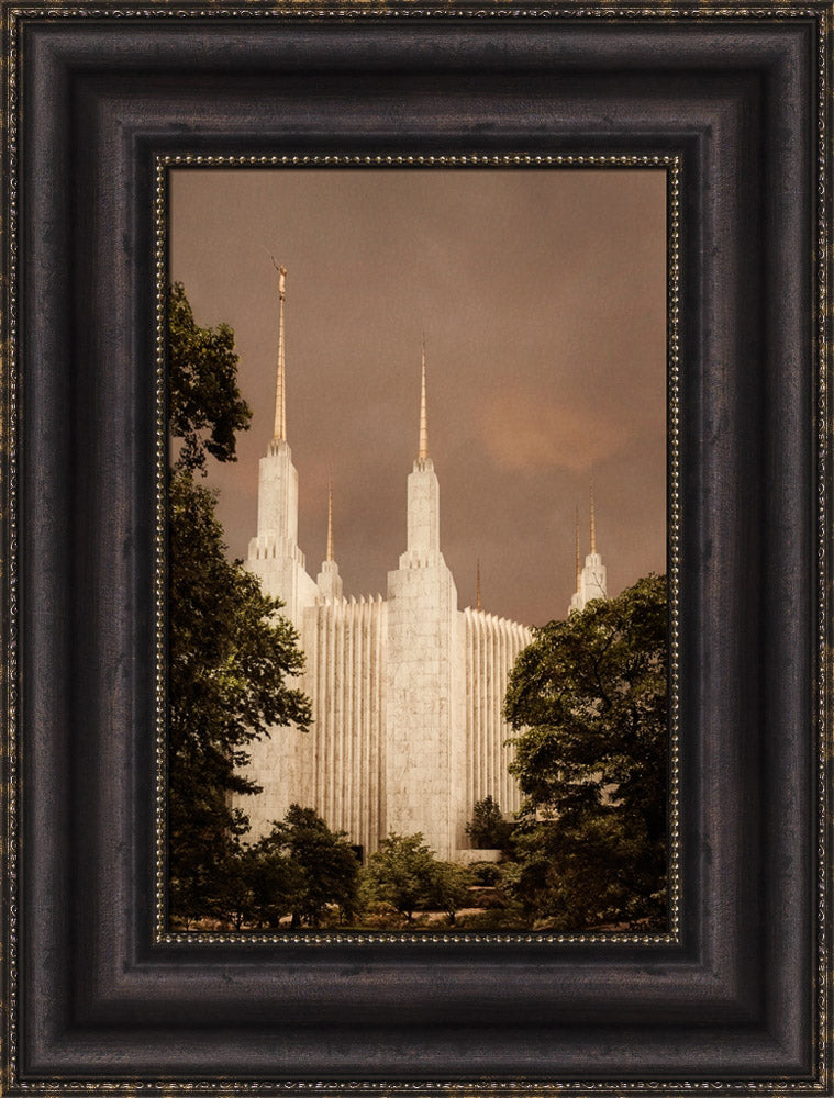 Washington DC Temple - Sepia by Robert A Boyd