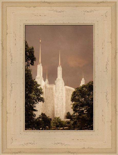 Washington DC Temple - Sepia by Robert A Boyd