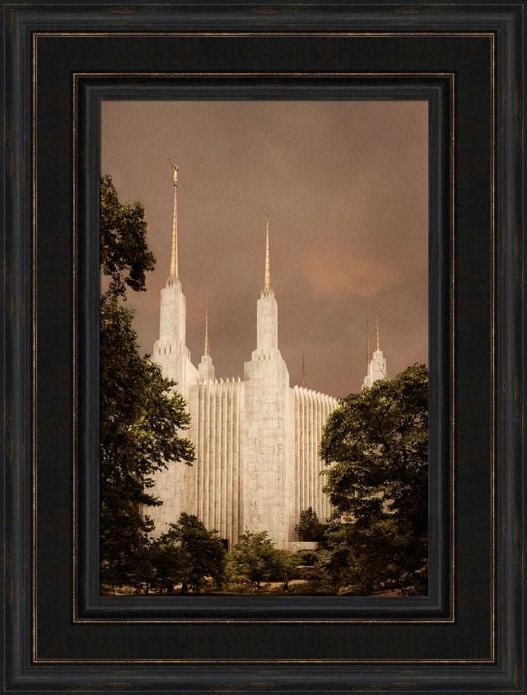 Washington DC Temple - Sepia by Robert A Boyd