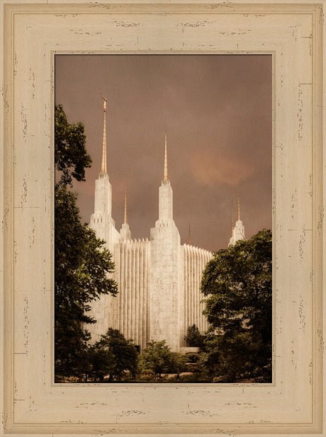 Washington DC Temple - Sepia by Robert A Boyd