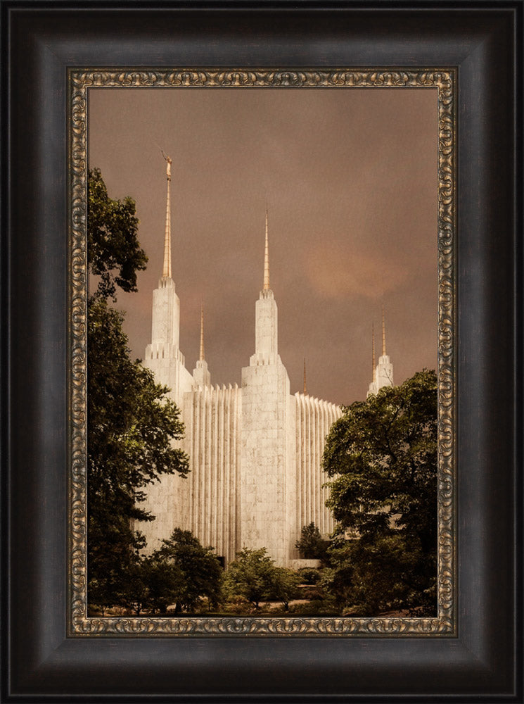 Washington DC Temple - Sepia by Robert A Boyd