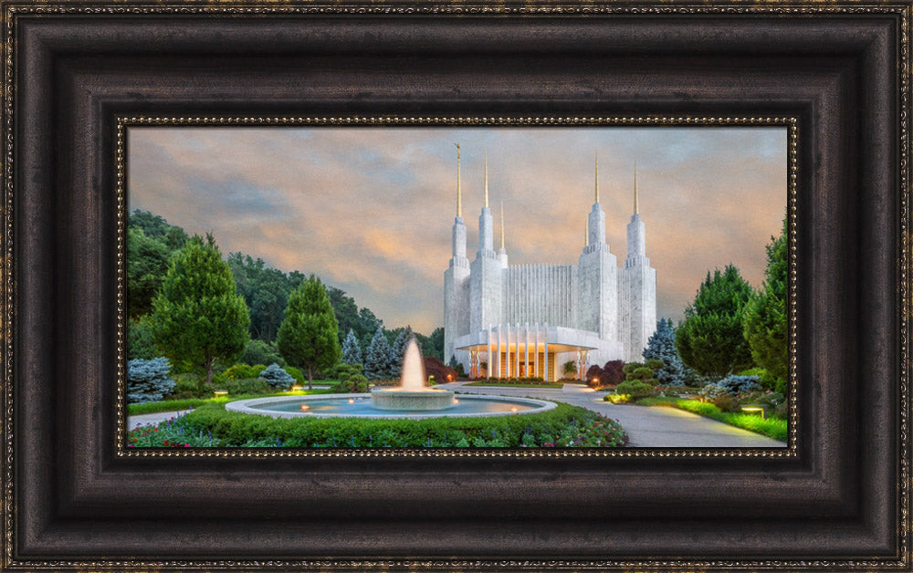 Washington DC Temple - Fountains by Robert A Boyd