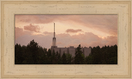 Seattle Temple - Sunset Panoramic by Robert A Boyd