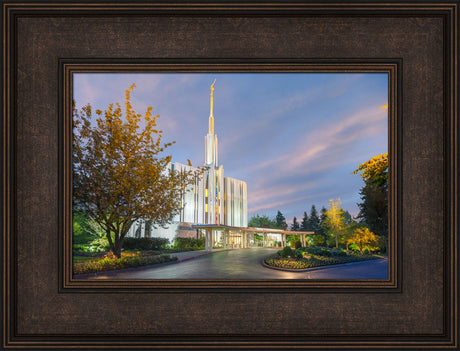 Seattle Temple - Evening Light by Robert A Boyd