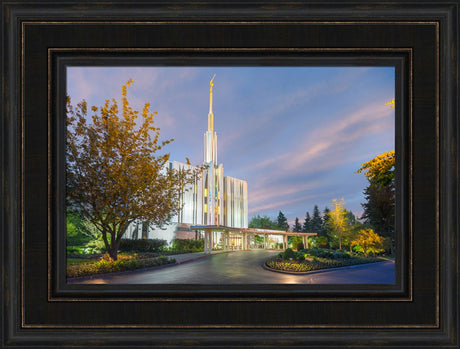 Seattle Temple - Evening Light by Robert A Boyd