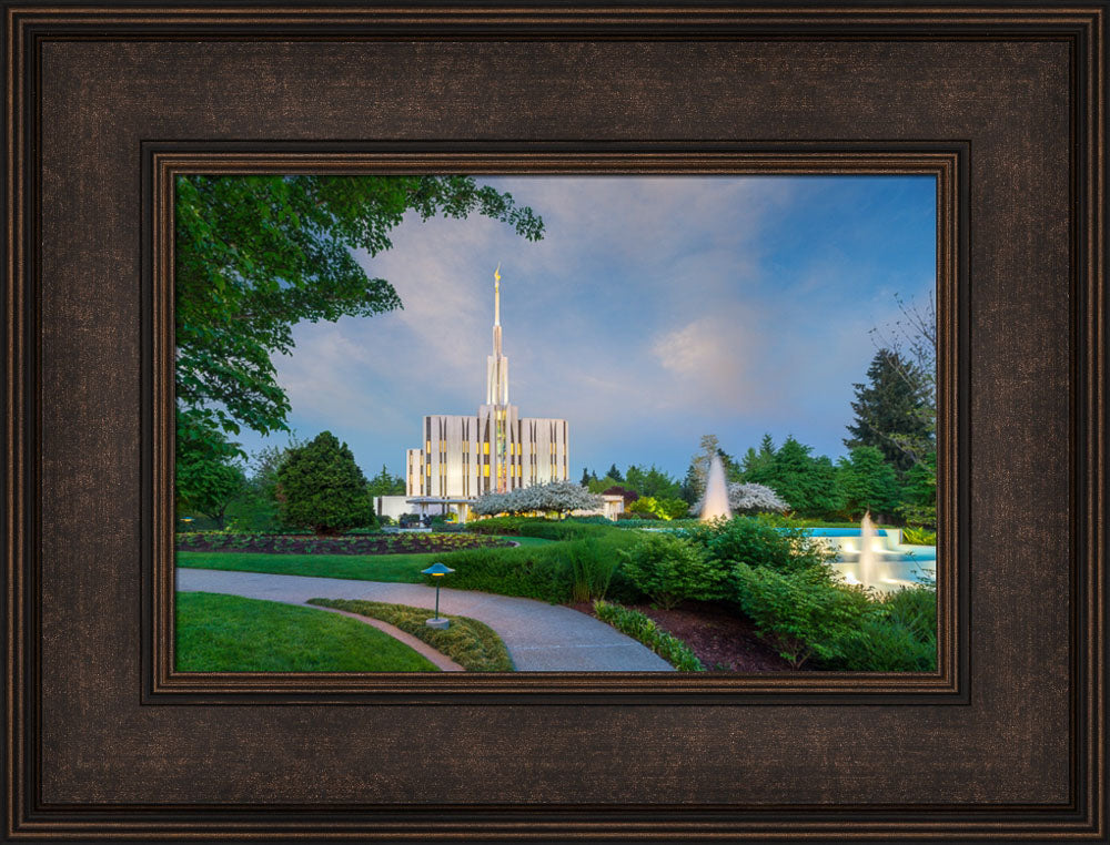 Seattle Temple - Fountains by Robert A Boyd