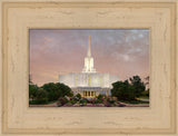 Jordan River Temple - Evening by Robert A Boyd