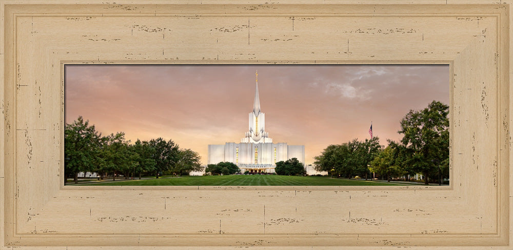 Jordan River Temple - Evening Panoramic by Robert A Boyd