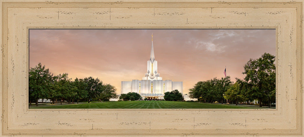 Jordan River Temple - Evening Panoramic by Robert A Boyd