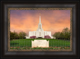 Jordan River Temple - Vibrant Sunrise Panoramic by Robert A Boyd