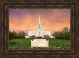 Jordan River Temple - Vibrant Sunrise Panoramic by Robert A Boyd