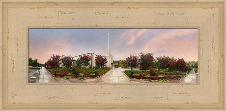 Atlanta Temple - Blossoming Trees Panoramic by Robert A Boyd