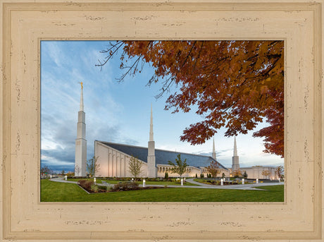 Boise Temple - Fall Trees by Robert A Boyd