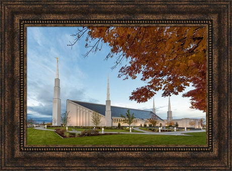 Boise Temple - Fall Trees by Robert A Boyd