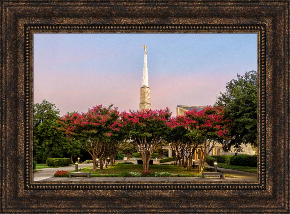 Dallas Temple - Flowering Trees by Robert A Boyd