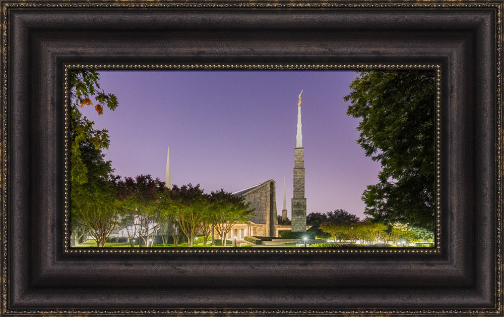 Dallas Temple - Purple Morning by Robert A Boyd