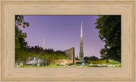 Dallas Temple - Purple Morning by Robert A Boyd