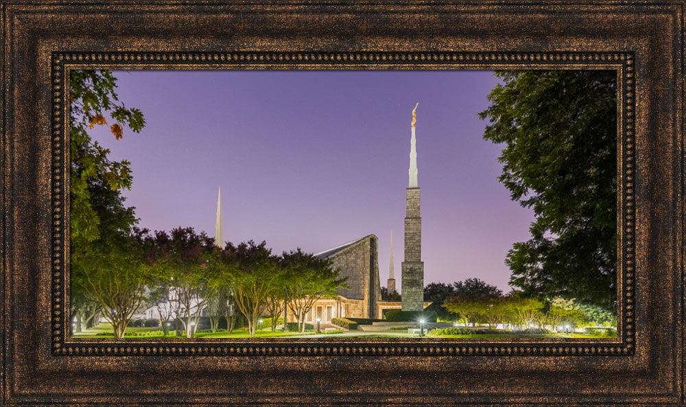 Dallas Temple - Purple Morning by Robert A Boyd