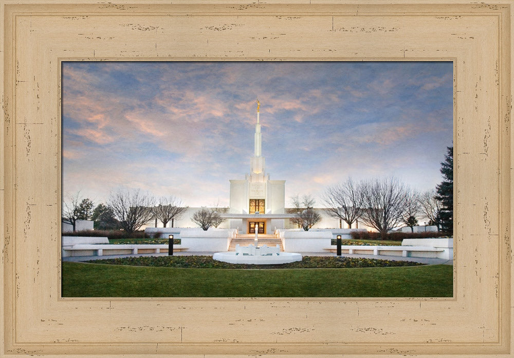 Denver Temple - Winter Sky by Robert A Boyd