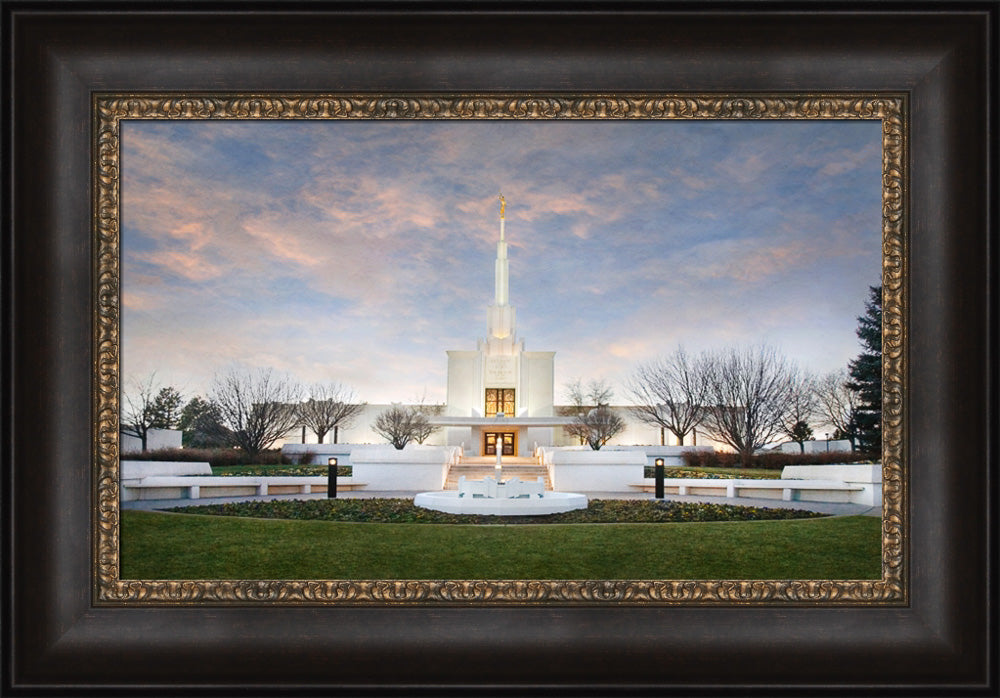 Denver Temple - Winter Sky by Robert A Boyd