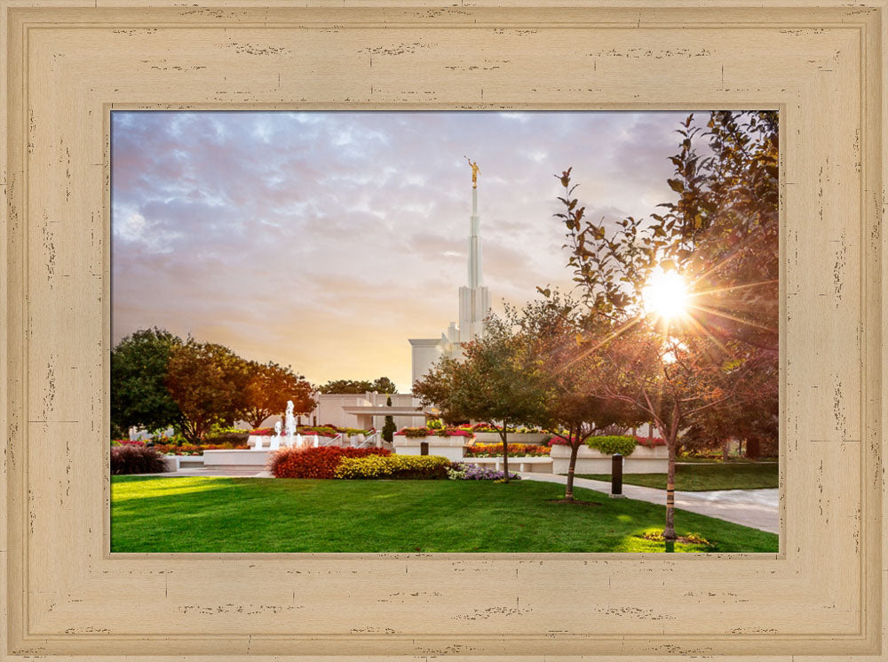 Denver Temple - Sunburst by Robert A Boyd