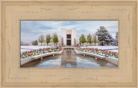 Denver Temple - Spring Snowstorm by Robert A Boyd