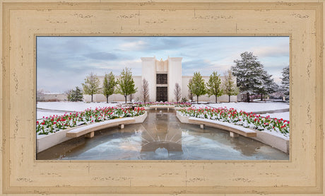 Denver Temple - Spring Snowstorm by Robert A Boyd